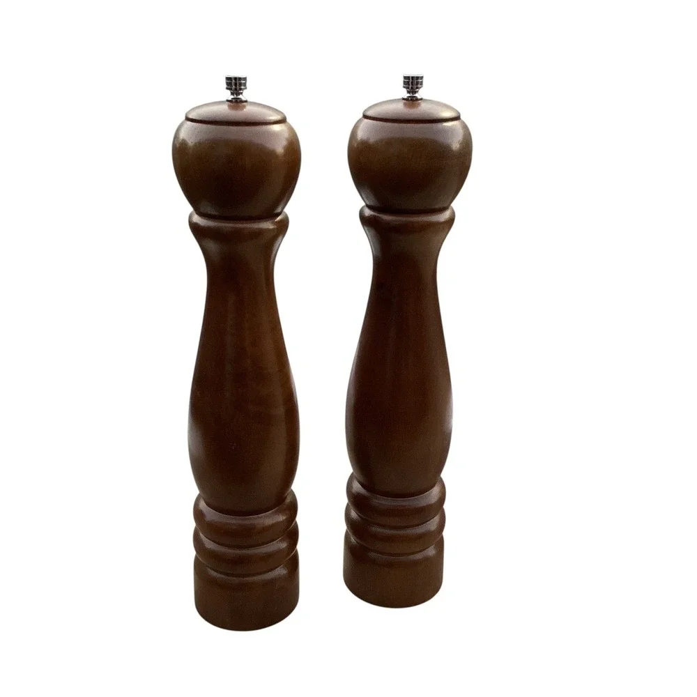 AD Craft Wood Pepper Mill Grinder Set Of 2 Kitchen Table Decor 12 Inch